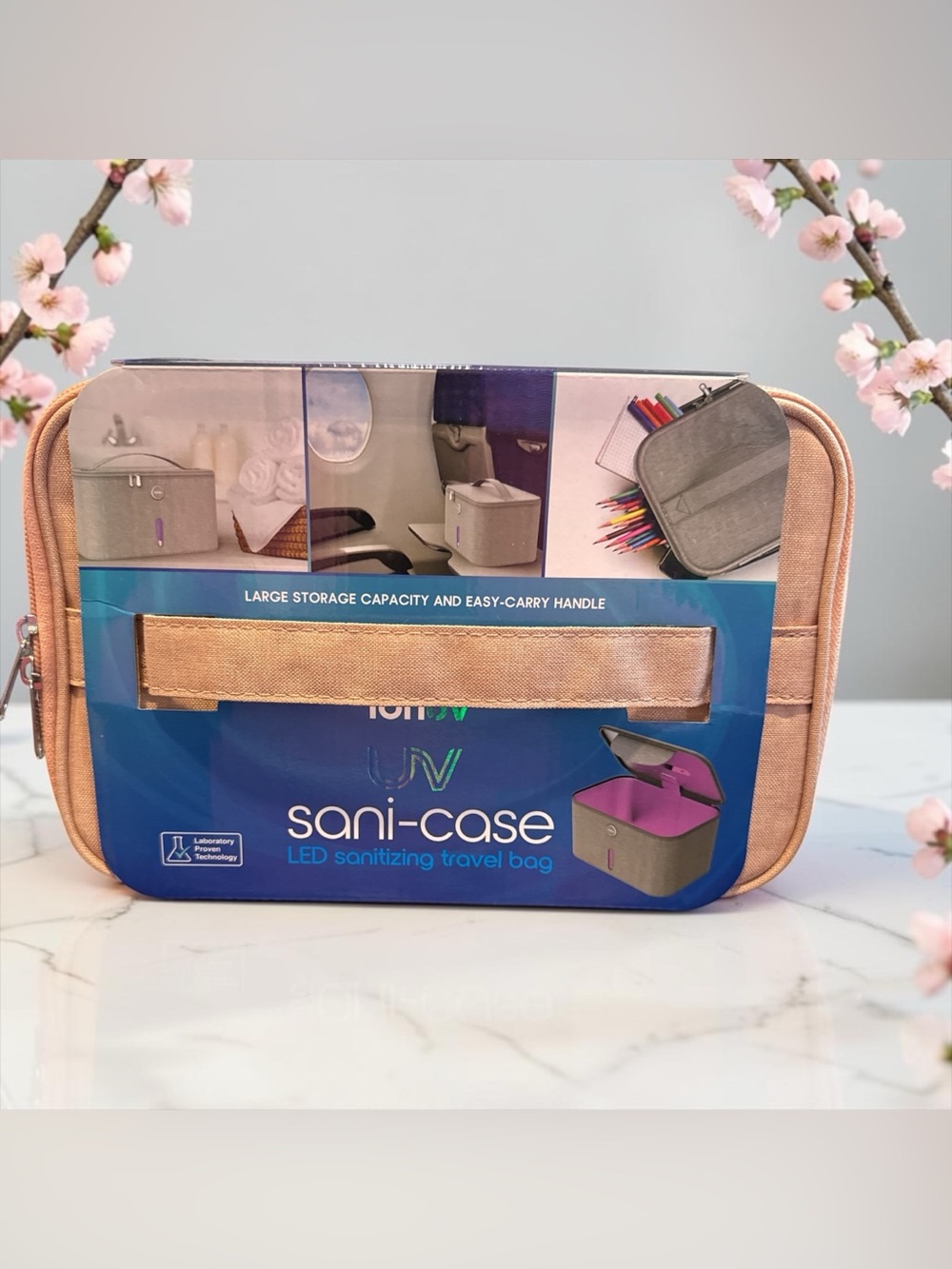 Pink Sani-Case UV LED Sanitizing Travel Bag